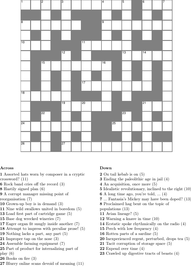 Cryptic crossword #3